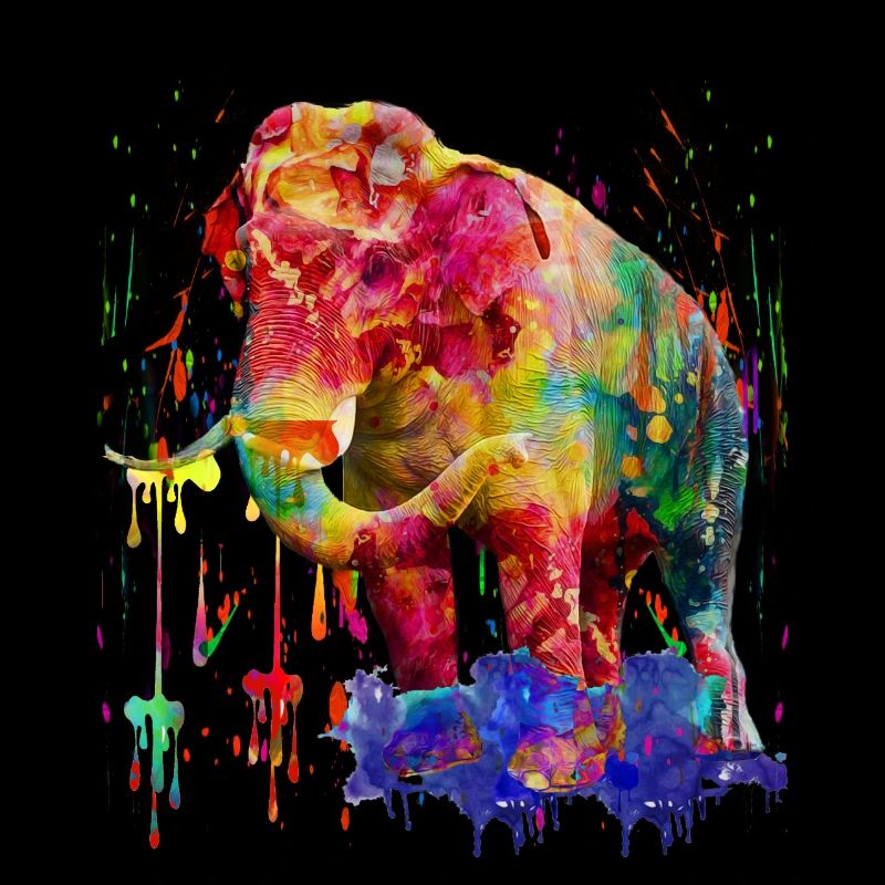 Bunter Elephant, Elefant