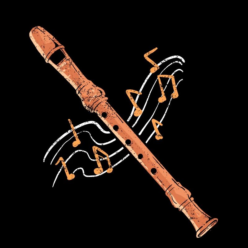 Flute Recorder Notes Flute Player Vintage