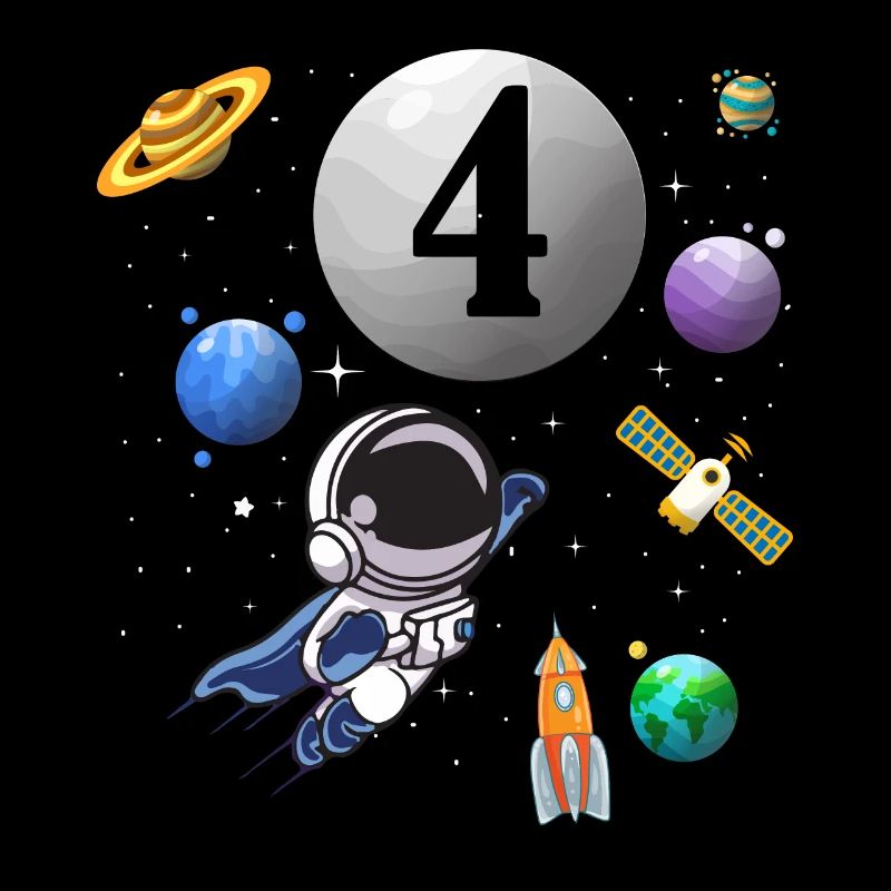 4ème anniversaire 4 ans astronaute spatial spatial