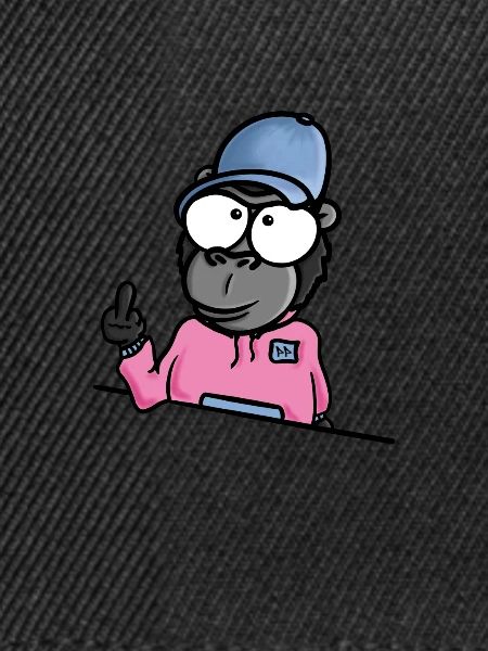 Gorilla zeigt Mittelfinger