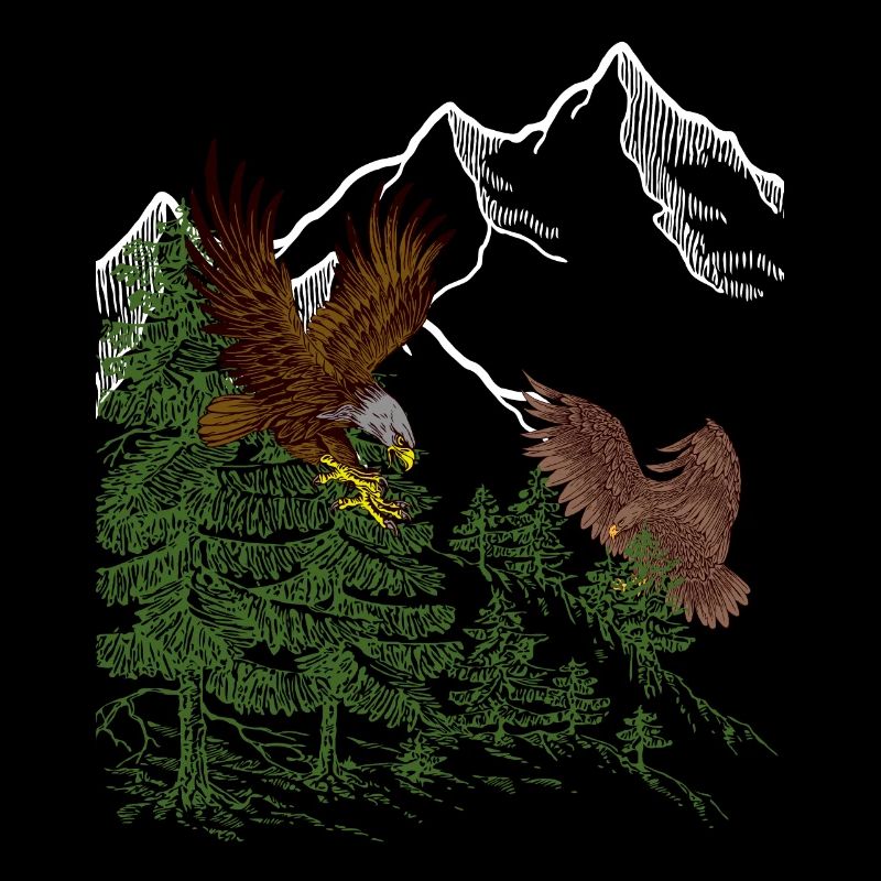 Eagle imprint predator bird eagle motif mountain