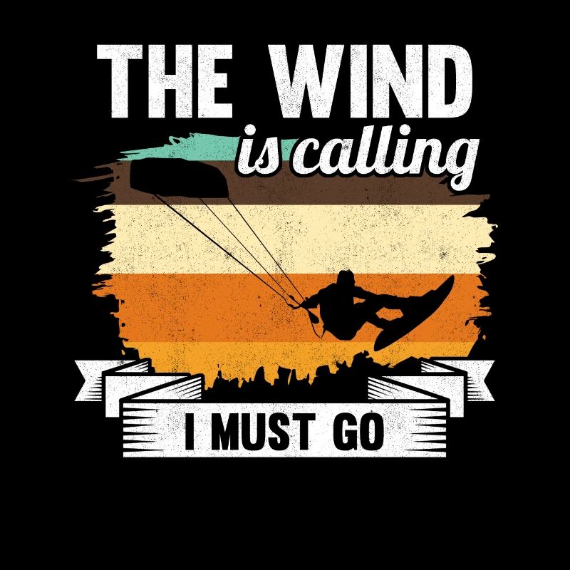 Kiteboarding The Wind Is Calling Kite Retro