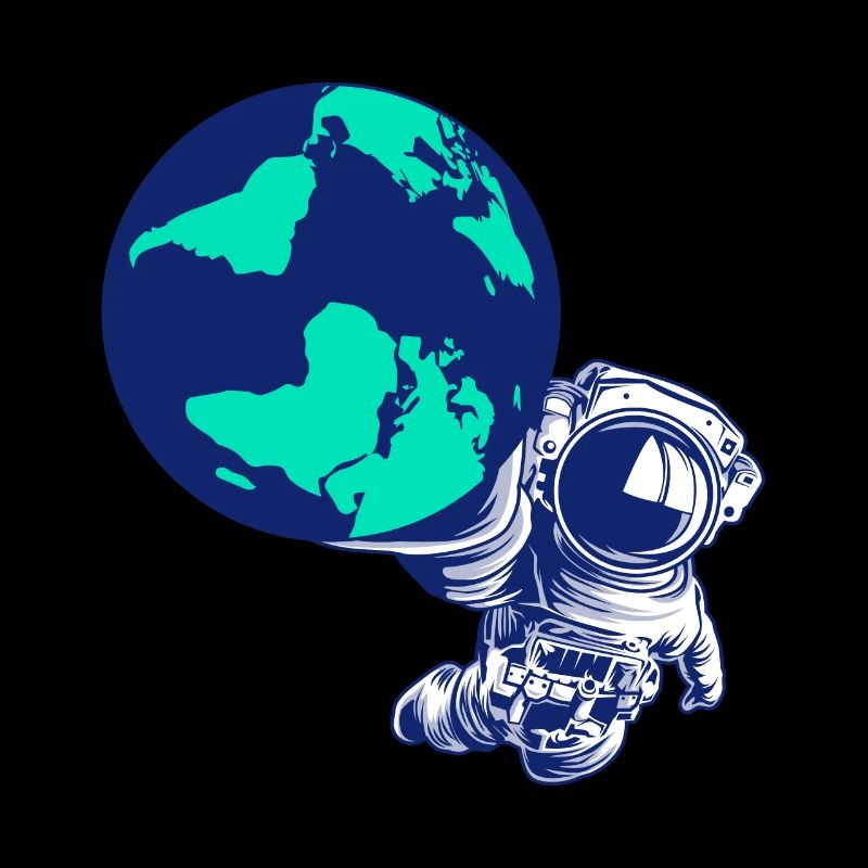 Astronaut Globe Universe Galaxy Solar System
