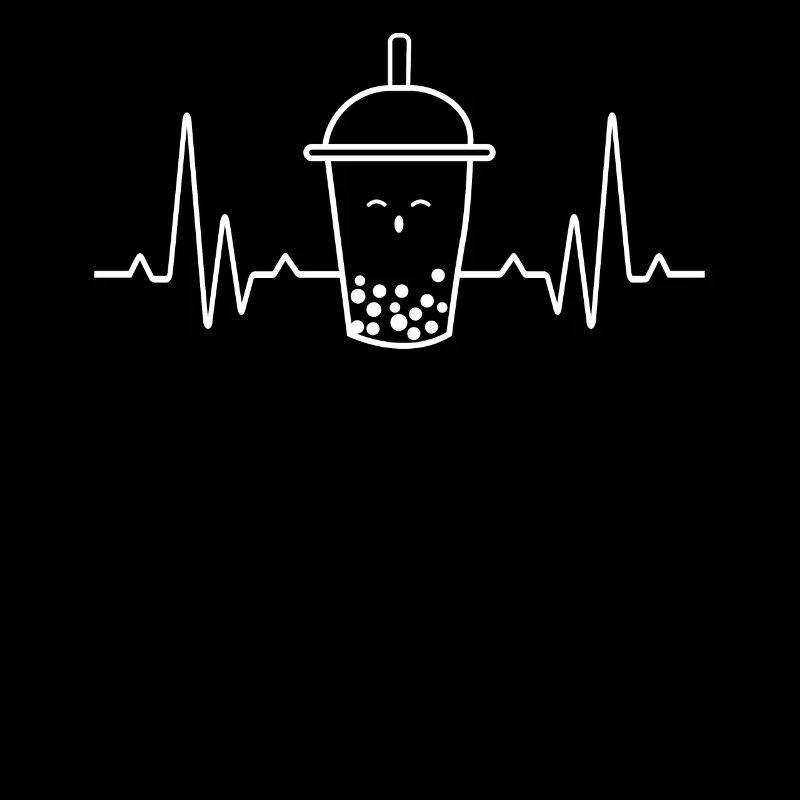 Bubble Tea Heartbeat Tapioca Perlenmilch Boba Tee