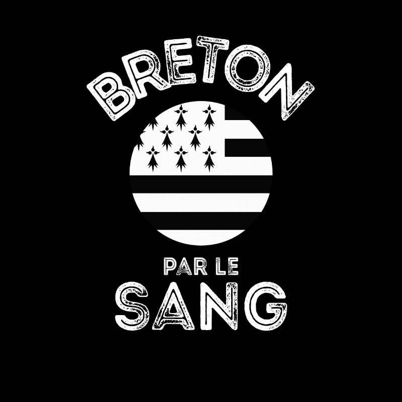 Breton par le sang avec drapeau de la Bretagne