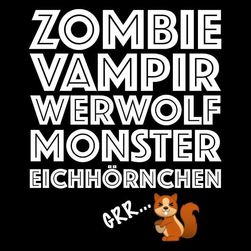 Eichhörnchen, Halloween Zombie Werwolf Monster