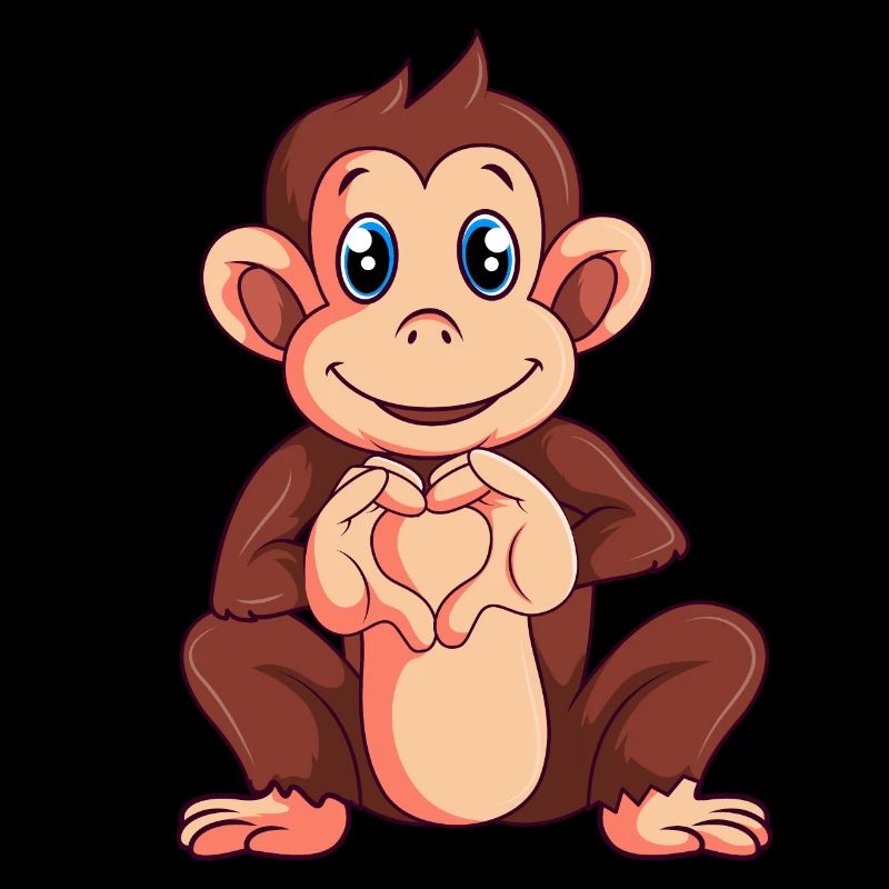 Monkey Lovers Filles Garçons Enfants