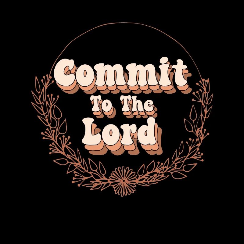 Retro Commit To The Lord Religious Christian Vinta