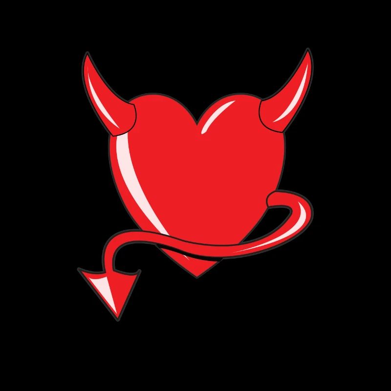 Red Heart - Devil Heart - Devil's Heart - Gift