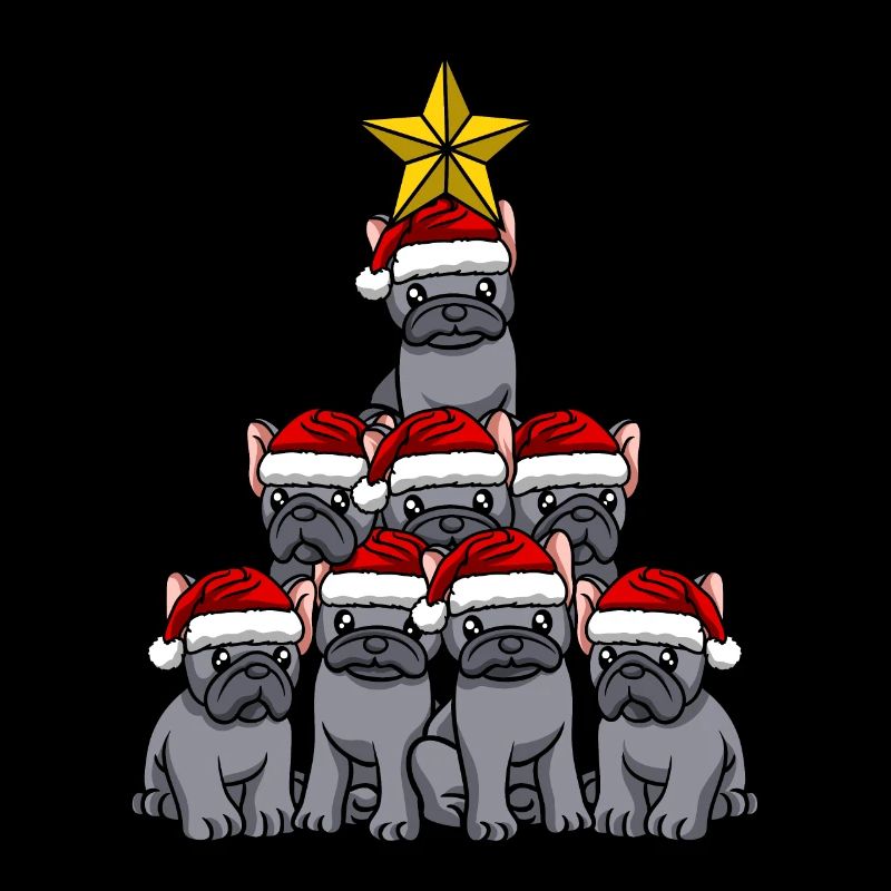 Frenchie Weihnachtsbaum