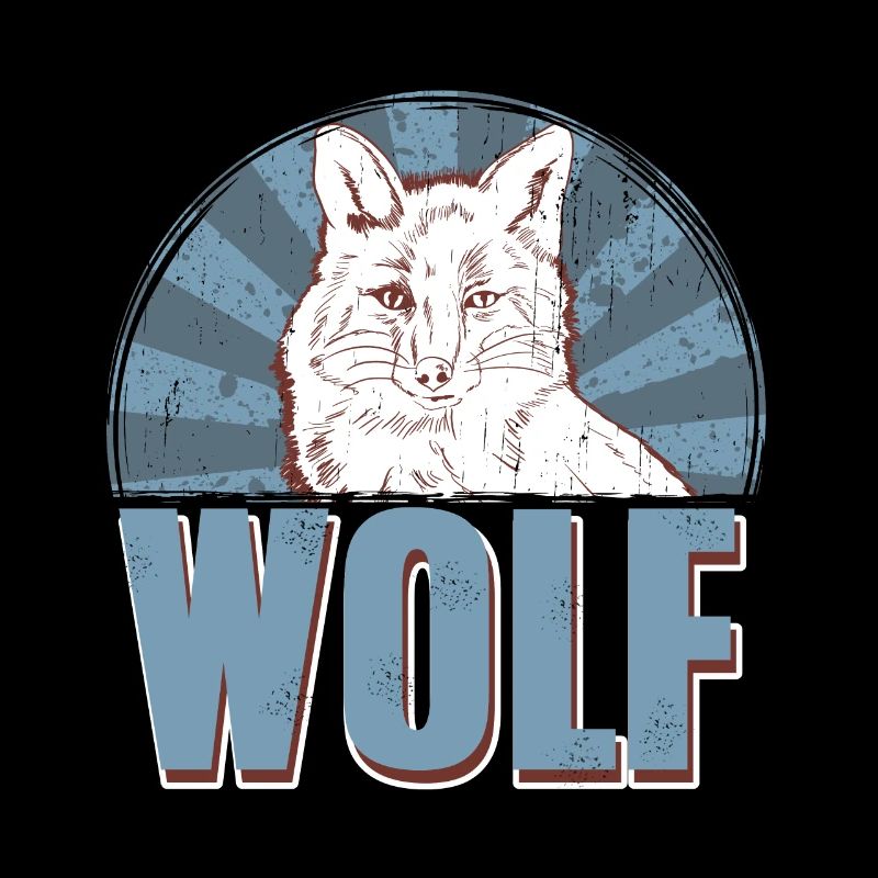 Retro WOLF Awesome Cool Designs T-Shirt Present