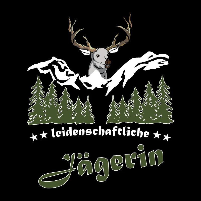 Jägerin Spruch Jagd Hirsch Geschenkidee