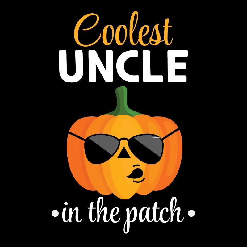 Halloween Oncle le plus cool dans le patch I Oncle Pumpk