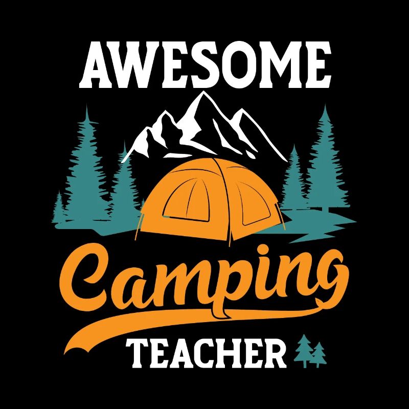 Retro Cool Camping Instructor Outdoor Camping Fun