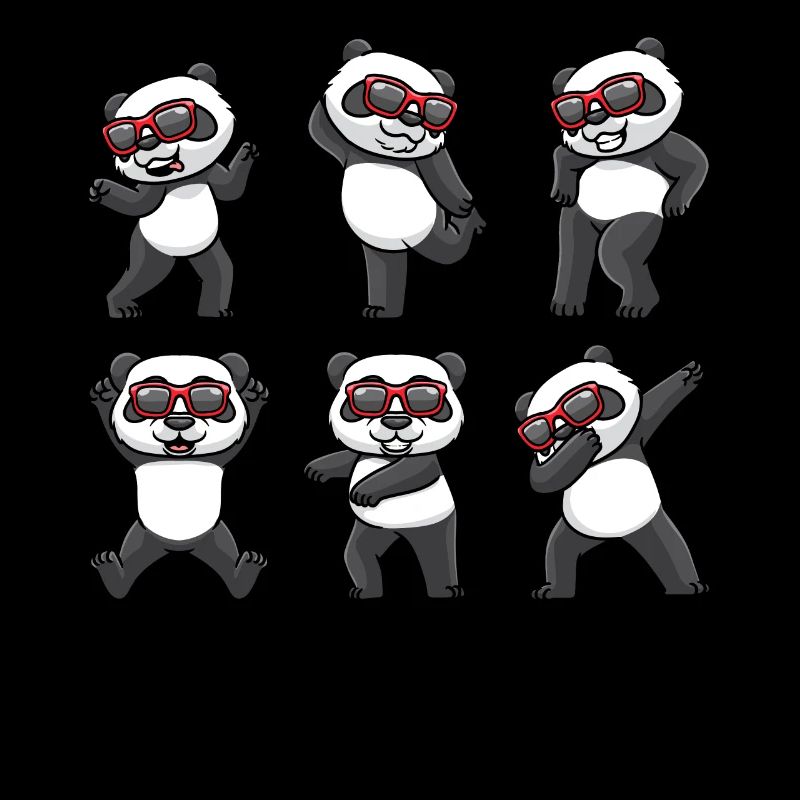 Panda Dancing With Sunglasses Bear Dance Dancer