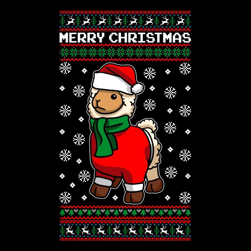 Lama avec pull de Noël moche