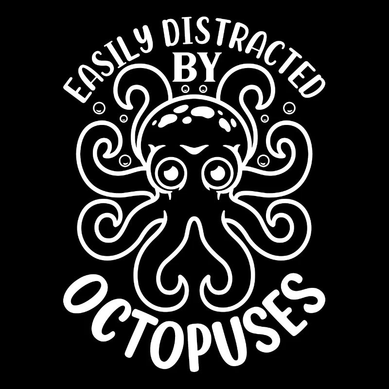 Cephalopod Octopus Kraken - Easily Distracted By O