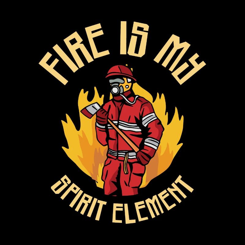 Élément de feu Pompier Pompier