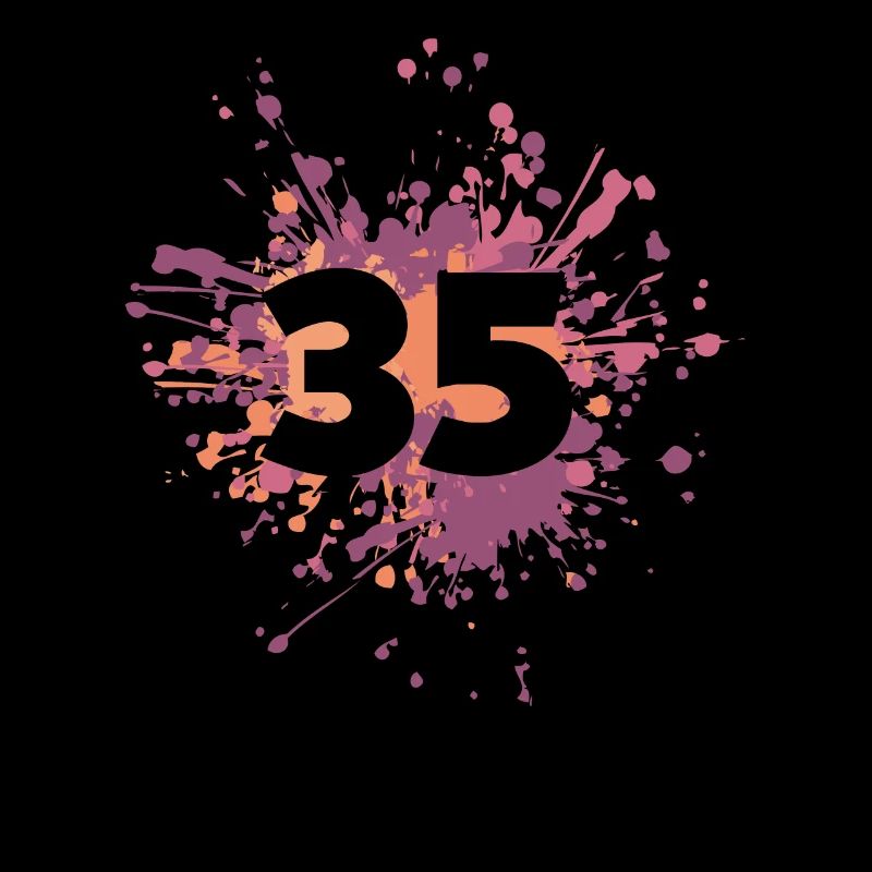 Number 35th Color Splash