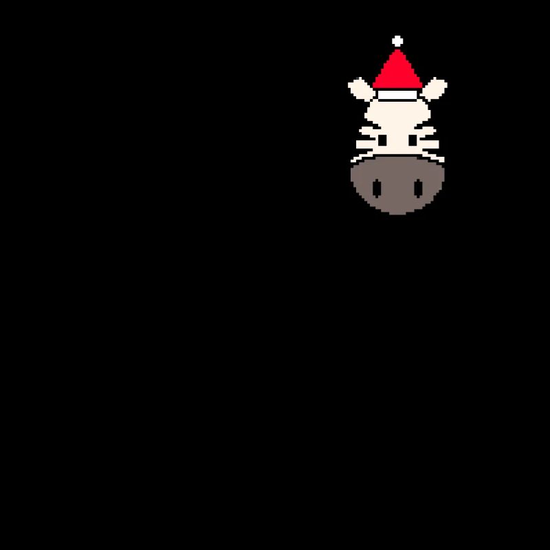 Zebra pixelated Christmas - Funny zebra