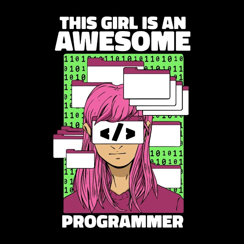 Développeur Coder Programmeur Girl