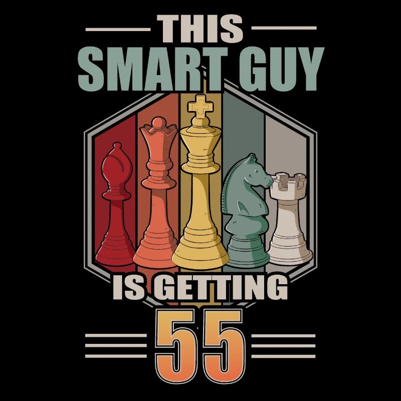 Smart Guy Is Getting 55 Retro Schach 55 Geburtstag