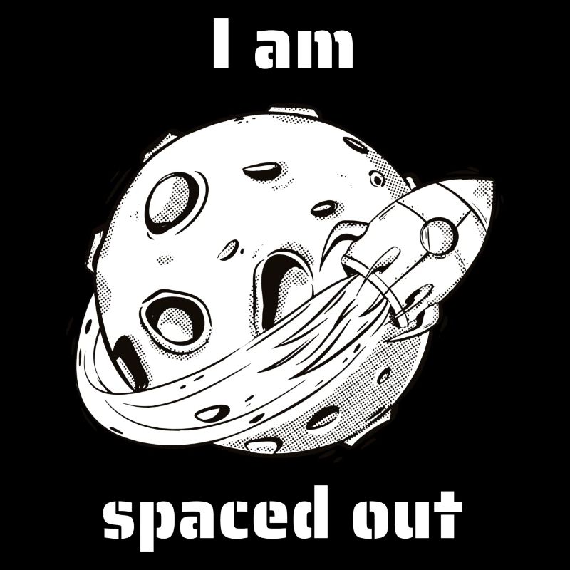 Je suis espacé de drôles de dessins rétro de l’espace extra-atmosphérique