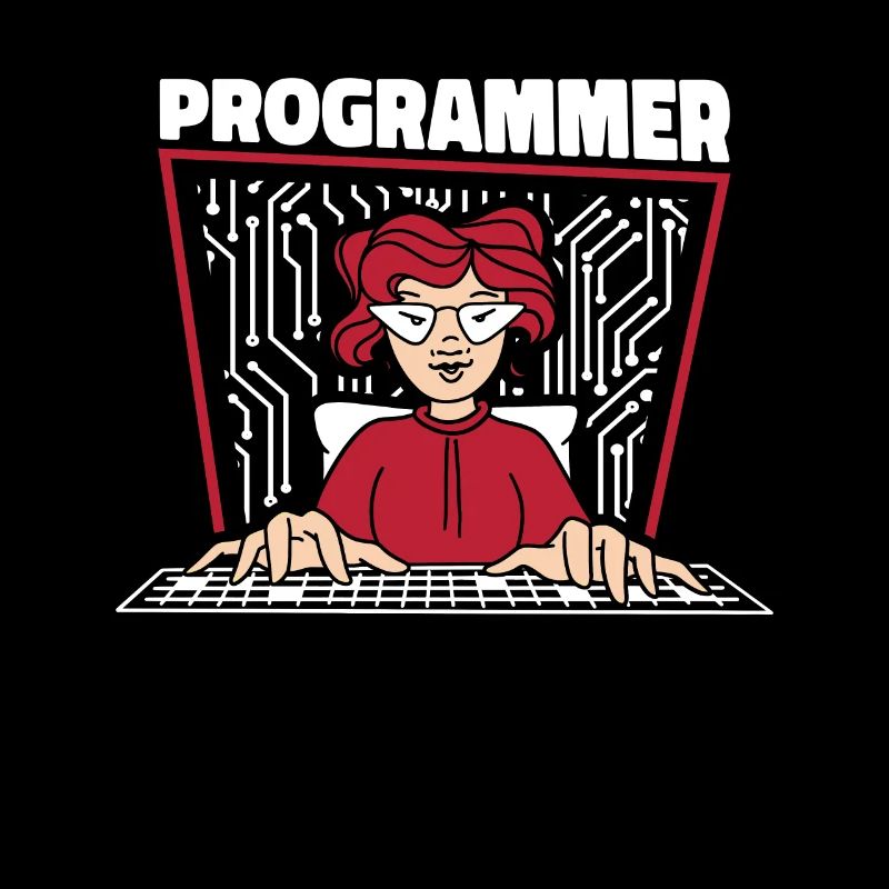 Entwickler Coder Programmierer Mädchen