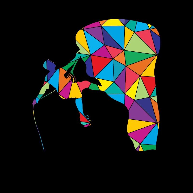 Low Poly Kletterer Polygon Bergklettern