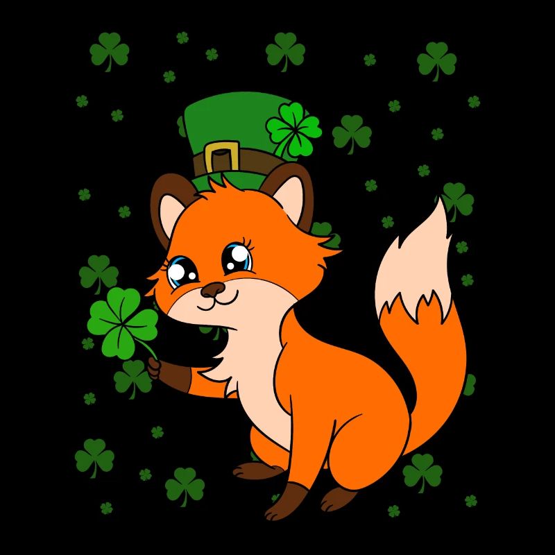 Mignon trèfle renard Saint-Patrick