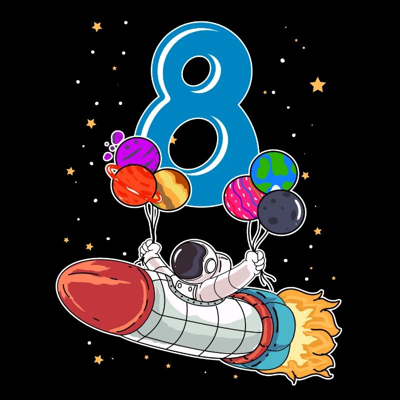 Astronaute 8 ans Space Rocket 8e anniversaire