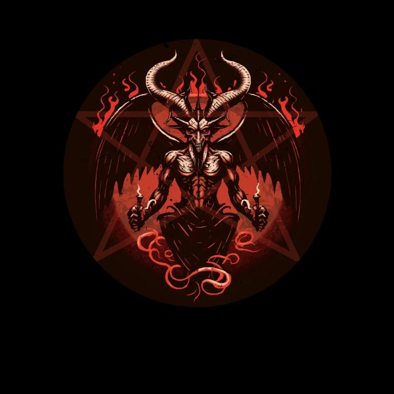 Baphomet Satanisch Occult Devil Pentagramm