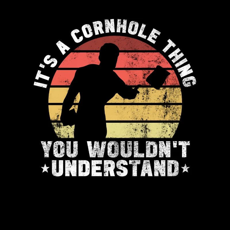 Cornhole Player Blind Hole - Funny Cornhole