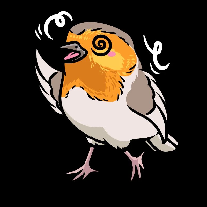 Robin Bird Kawaii Emoticon