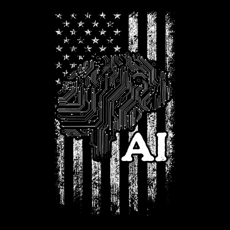 AI US Flag Artificial Intelligence