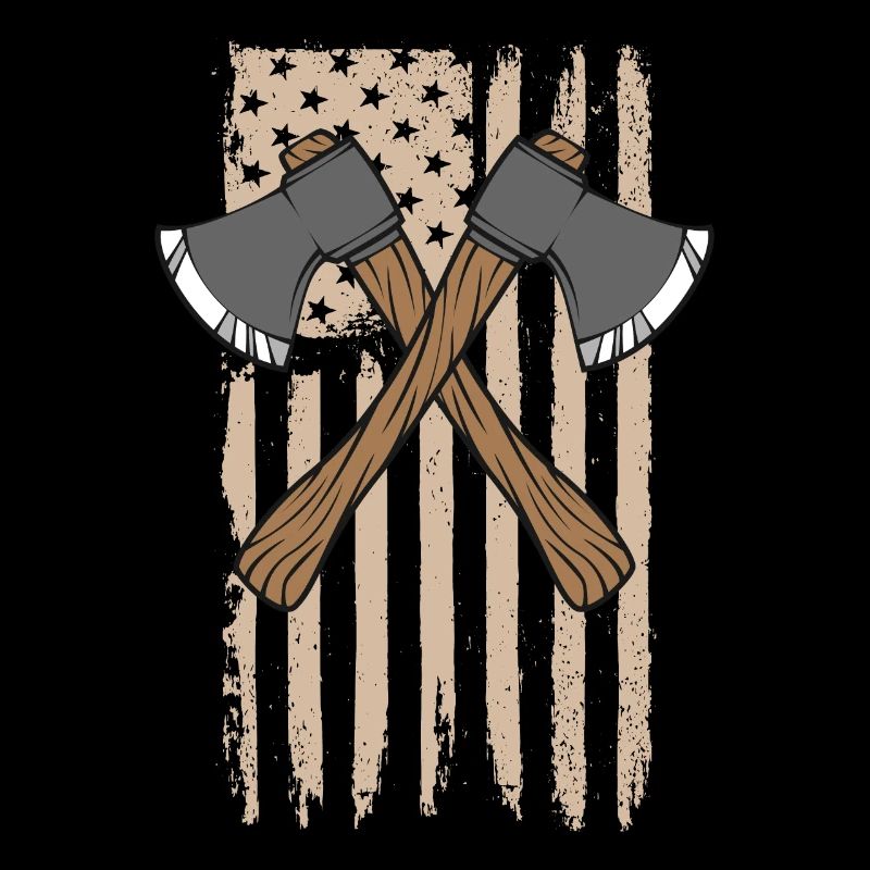Axe Throws Le drapeau américain Lanceur de hache pour hommes