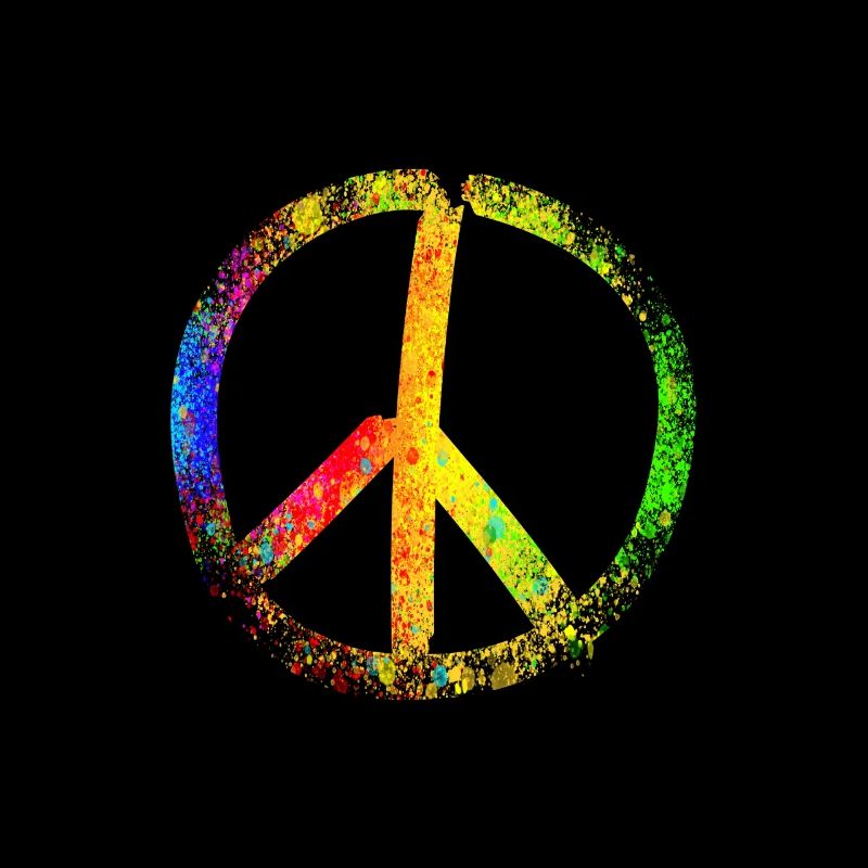 peace sign rainbow