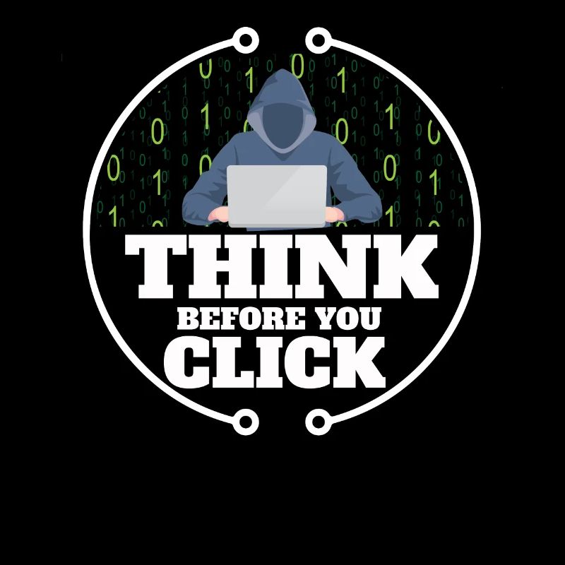 Cybersecurity denken Sie an, bevor Sie auf Cybersi