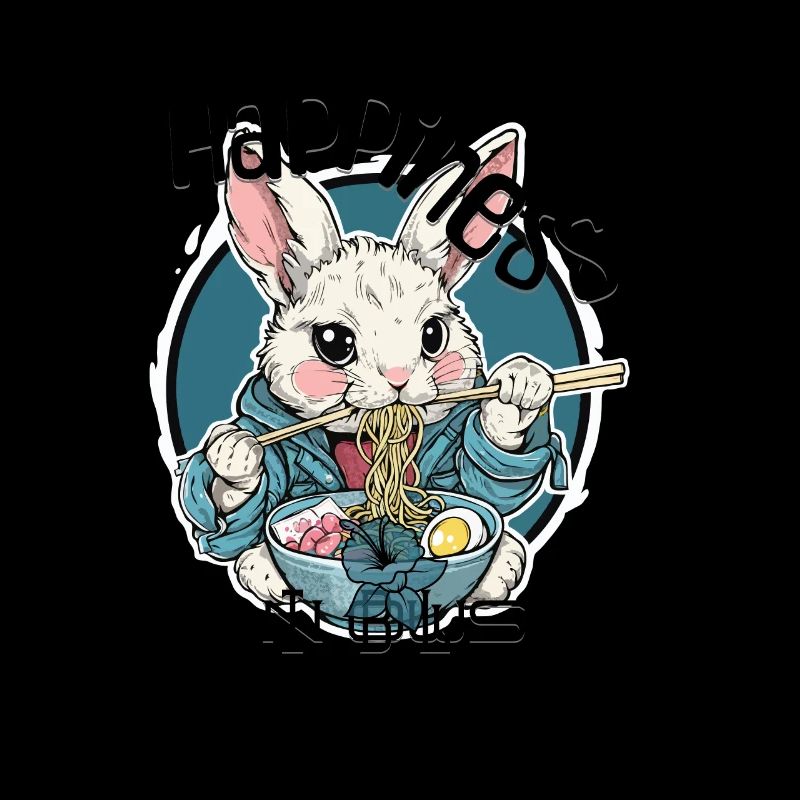 Ramen Asian Noodles Soup Easter Bunny Easter Gift