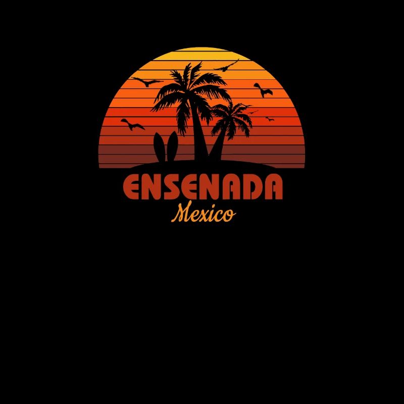 Cool Ensenada Mexico Beach Sunset Souvenir