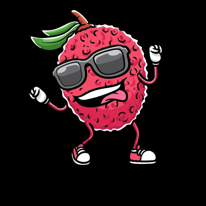 Dancing lychee with sunglasses lychees