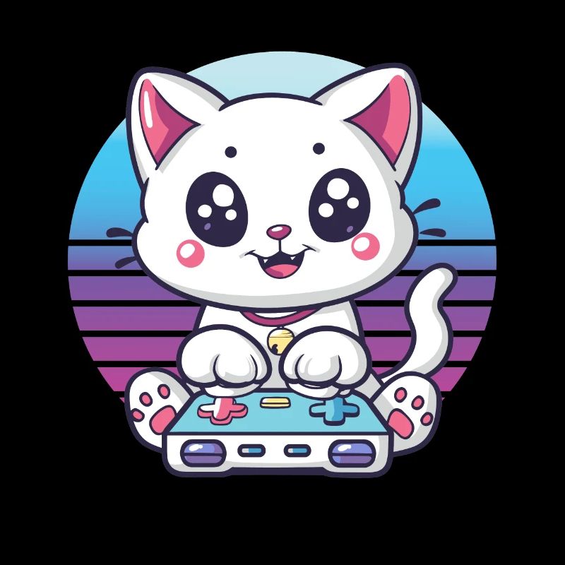 Fond rétro de jeu de chat