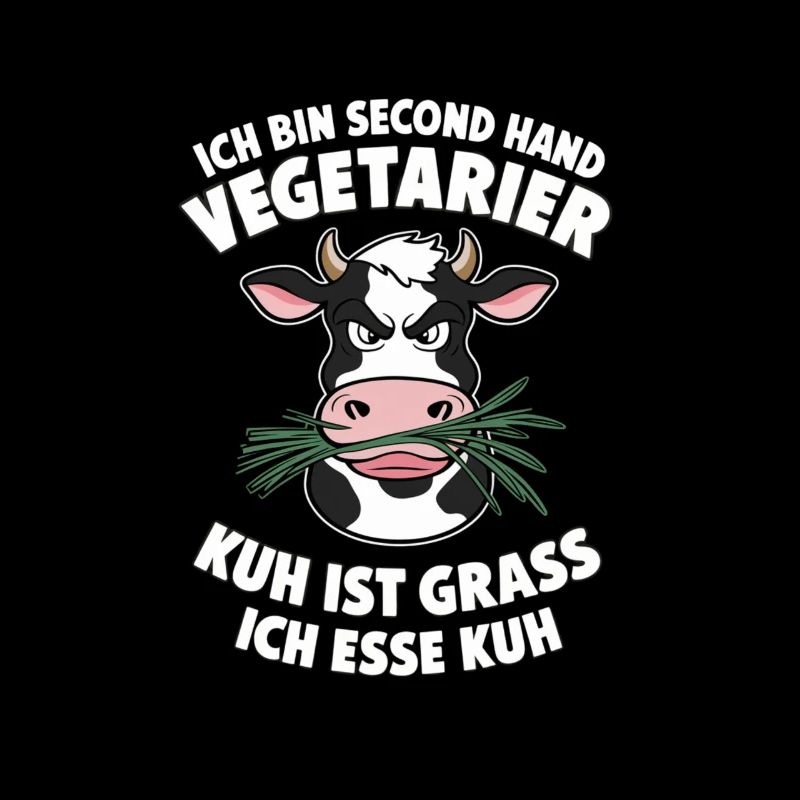 Ich Bin Second Hand Vegetarier Kuh Ist Grass Ich