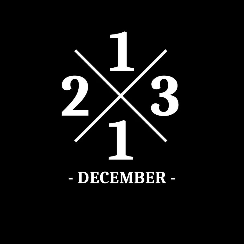 Minimal Geburtstag December 2013 - Simple