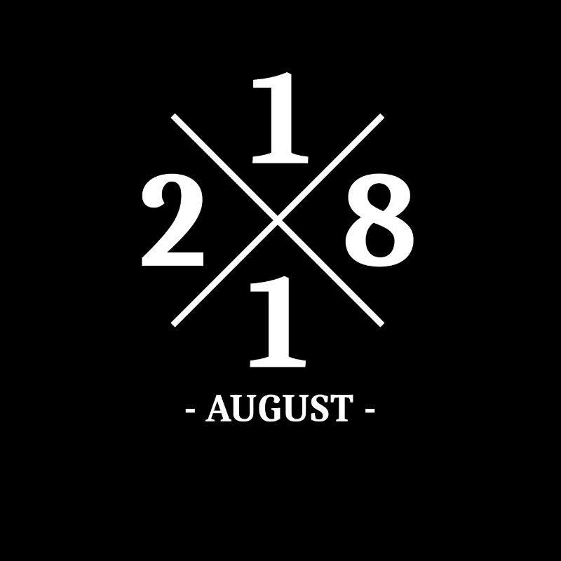 Minimal Geburtstag August 2018 - Simple