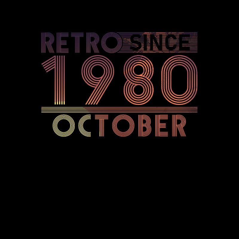Retro Geburtstag October 1980 - Sunset line
