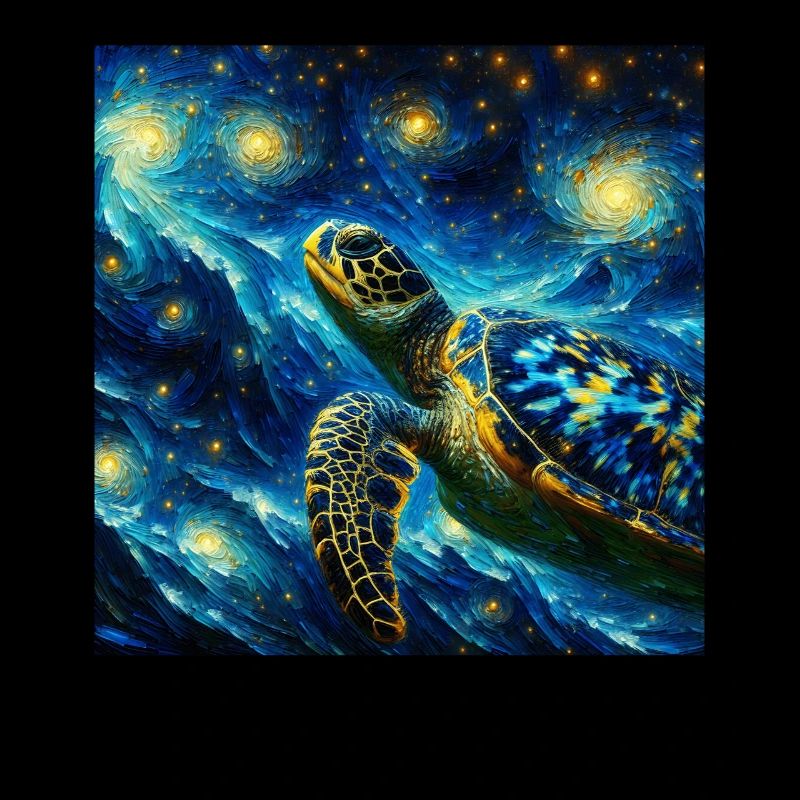 Hawksbill turtle Starry Night