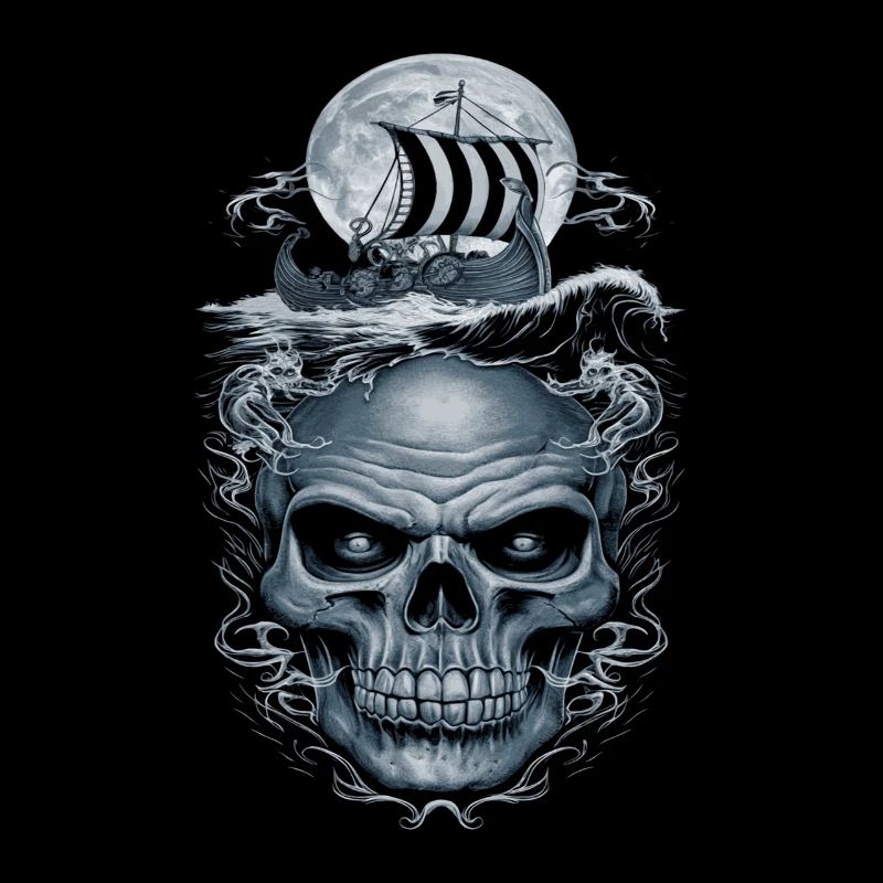 Vikings – Loups et navire au clair de lune