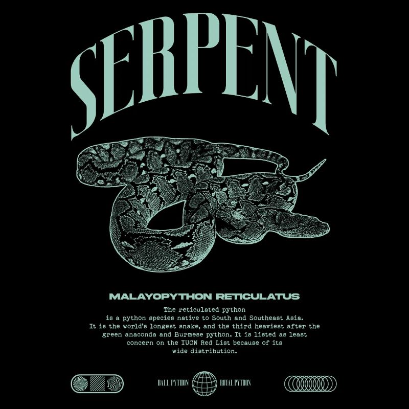 Reticulated Python Reptile Keeper Streetwear