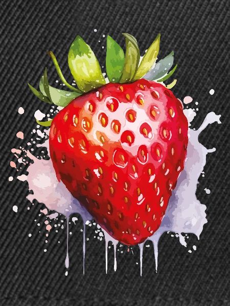 Wasserfarbene Erdbeere Spritzer
